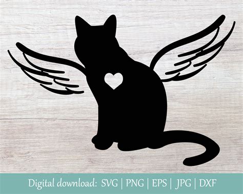 Pet Cat Memorial SVG Angel Wings SVG Cat Loss Svg Cat - Etsy Denmark