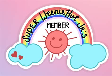 Spongebob Super Weenie Hut Jr. Member Title Glossy Rainbow - Etsy