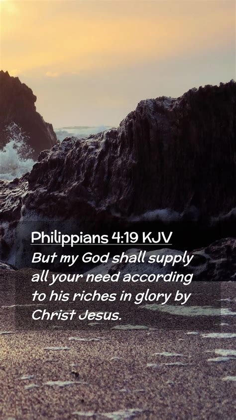 Philippians 4:19 KJV Mobile Phone Wallpaper - But my God shall supply ...