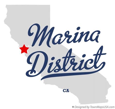 Map of Marina District, CA, California