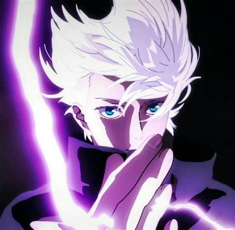 an anime character with white hair and blue eyes holding his hand up to his face