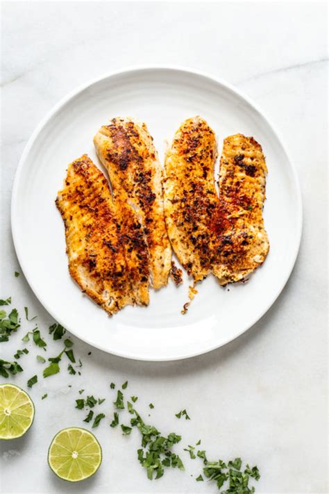 Blackened Tilapia + Cilantro Lime Cauliflower Rice - The Toasted Pine Nut