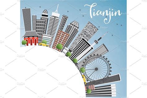 Tianjin Skyline | People Illustrations ~ Creative Market