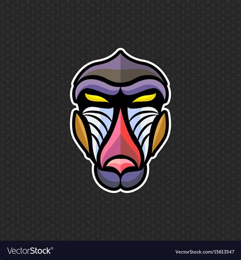 Baboon logo design template baboon head icon Vector Image