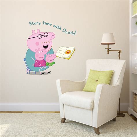 Personalised Peppa Pig Story Time Wall Sticker Peppa Pig Wall - Etsy