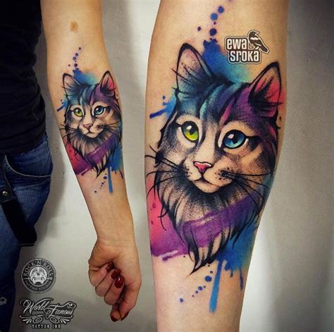 Animal Tattoo Designs - Watercolor cat by Ewa Sroka... - TattooViral ...