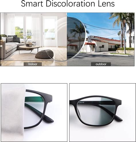 Vepiant Photochromic Transition Lenses Nearsighted Distance Glasses for Myopia - Glassesusa