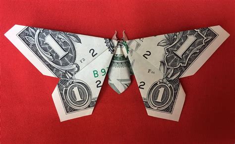 Dollar Bill Origami Simple BUTTERFLY 3D Sculpture Money Handmade Wings Gift Figurine Real Dollar ...