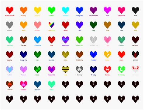 Transparent Soul Png - Undertale Soul Chart, Png Download - kindpng