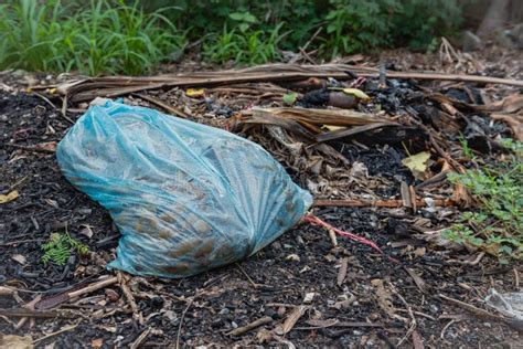 The Blue Garbage Bags Made from Plastic Materials. Stock Image - Image of bottle, dangerous ...