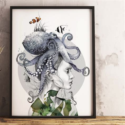 Octopus Wall Art - Etsy