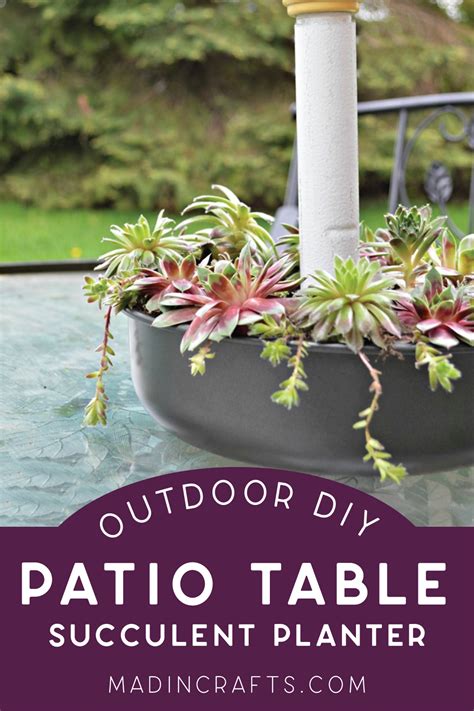 SUCCULENT PATIO TABLE PLANTER Video Tutorials Mad in Crafts