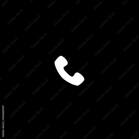 Phone icon. Black and white phone icon. Stock Illustration | Adobe Stock