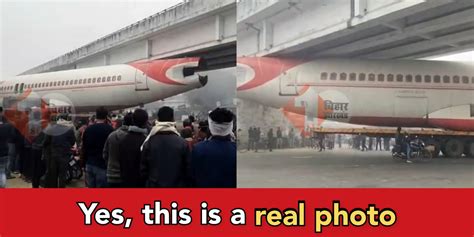 Bihar: Crowd gathered on Bihar highway as a massive aeroplane stuck ...