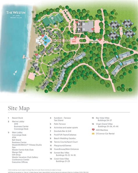 The Westin St. John Resort & Villas - Map | Resort villa, Resort, Villa