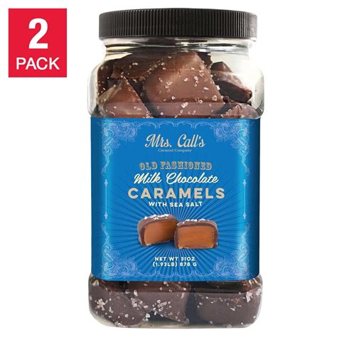 Mrs. Call's Old Fashioned Milk Chocolate Caramels with Sea Salt 31 oz, 2-count - Walmart.com