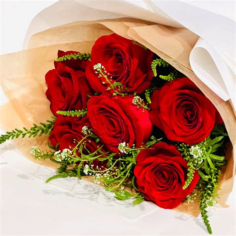 Valentine's Wrapped Bouquet - Simply Red in Boston, MA | Bloom Couture Floral