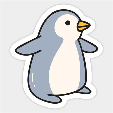 Cute Baby Penguin Doodle Drawing - Baby Penguin - Sticker | TeePublic