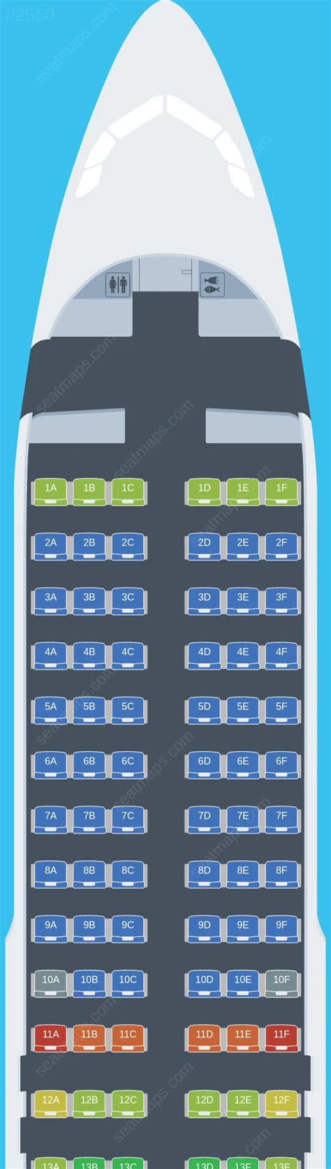 Seat map of Jetstar Airways Airbus A320 aircraft