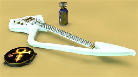 3d model prince c guitar