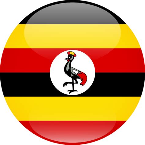 Printable Country Flag of Uganda - Sphere | Vector Country Flags of the World