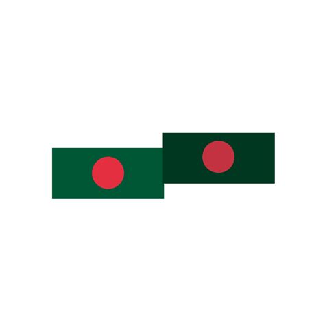 Bangladesh flag design illustration, icon flag design with elegant ...