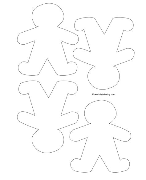 Pdf Gingerbread Man Template Printable | PDF Template