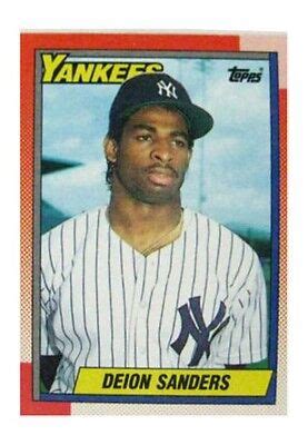 1990 Topps Deion Sanders New York Yankees #61 Baseball Card | eBay