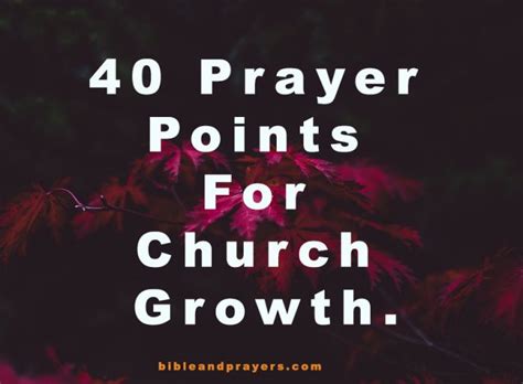 40 Prayer Points For Church Growth -Bibleandprayers.com