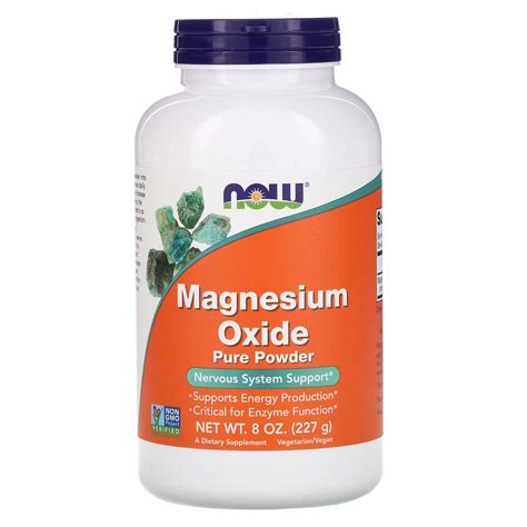 Now Foods, Magnesium Oxide Pure Powder, 8 oz (227 g) - iHerb