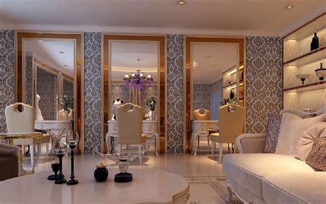 High-end hair salon interior design | Interior Design | Sala de beleza, Decoração, Salas