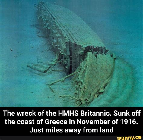 The wreck of the HMHS Britannic. Sunk off the coast of Greece in ...