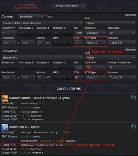 Understanding how FOV calculator works - Technical Discussion - Mouse ...