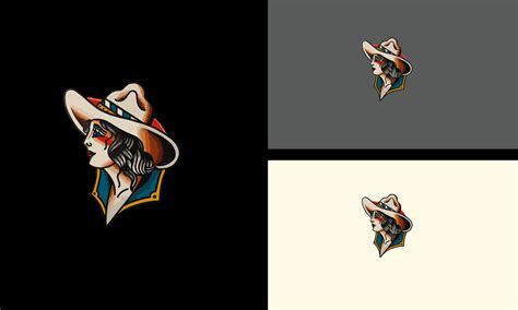 face women wearing hat vector mascot design 26955010 Vector Art at Vecteezy