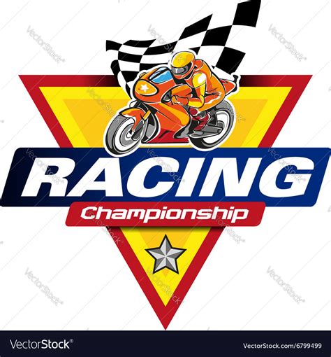 Racing Championship logo event Royalty Free Vector Image