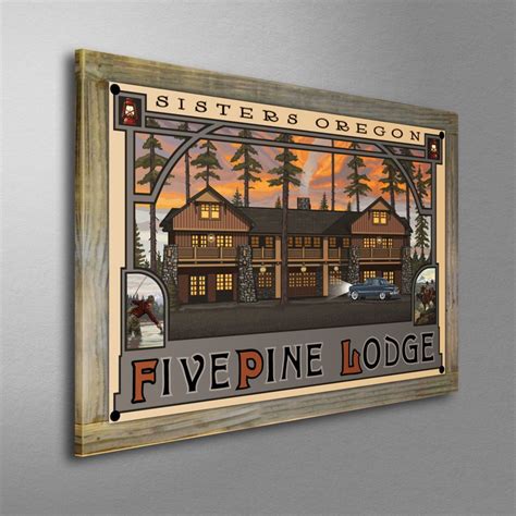 Five Pine Lodge Sisters Oregon Giclee Art Print Poster From - Etsy