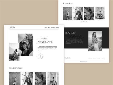 Fashion Photographer portfolio website design by Aisaa on Dribbble