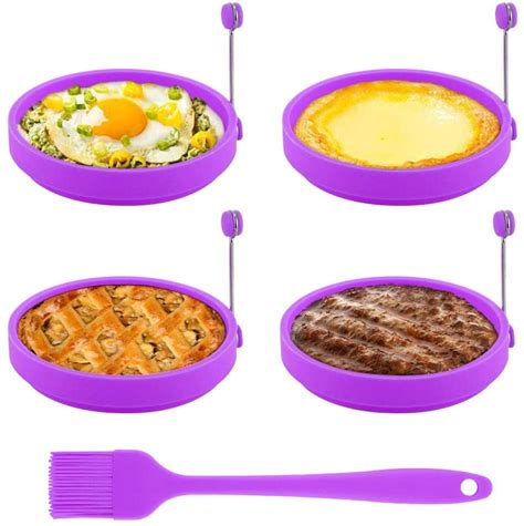 TGJOR BPA Free & FDA Approved, Non Stick Silicone Ring for Eggs, 4 Pack ...