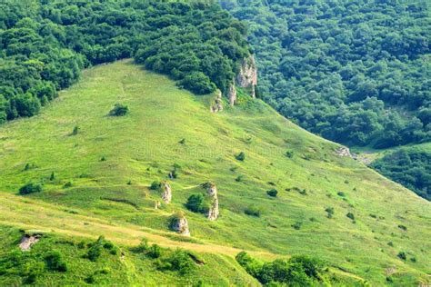 Mountain Landscape in North Ossetia Stock Image - Image of hills ...