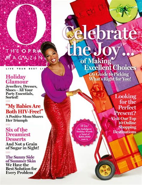 O, The Oprah Magazine Cover, December 2013 | Oprah, Glamour dress ...