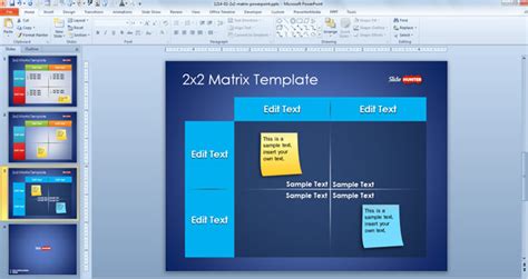 Free 2x2 Matrix Template for PowerPoint - Free PowerPoint Templates - SlideHunter.com