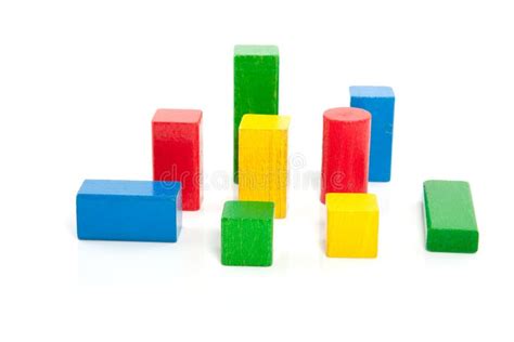 Colorful Wooden Play Blocks Stock Image - Image of oblong, background ...