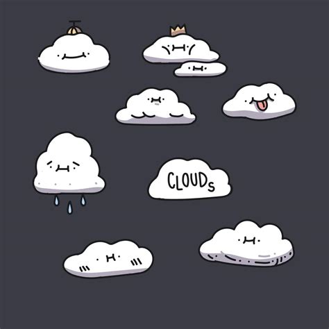 cloud doodle set 2160926 Vector Art at Vecteezy