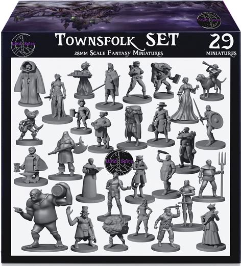 29 Townsfolk NPC Miniatures for DND Miniatures Dungeons and Dragons Figures I D&D Minis with ...