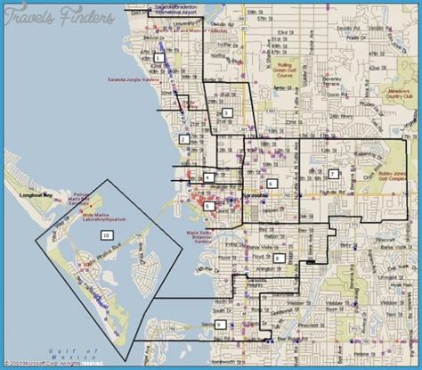 Sarasota County Map - Travel - Map - Vacations - TravelsFinders.Com