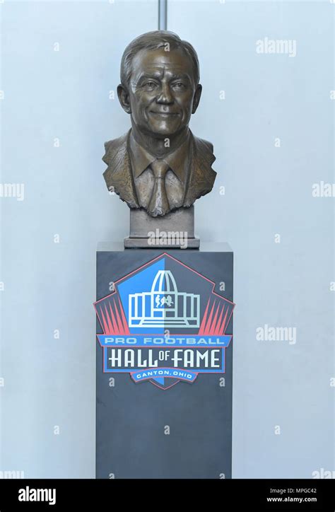 May 23, 2018: The Jerry Jones Hall of Fame statue stands in the atrium ...