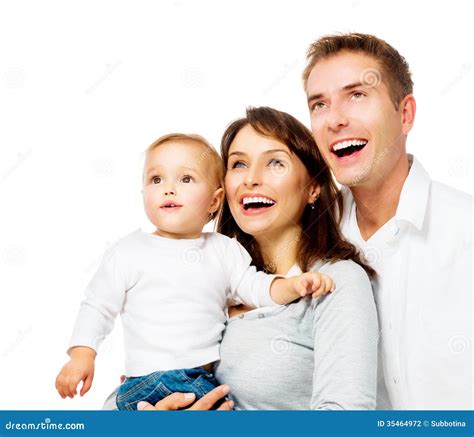 Smiling Family Playing In The Pool, Father Lifting His Son Out Of The Water Stock Image ...