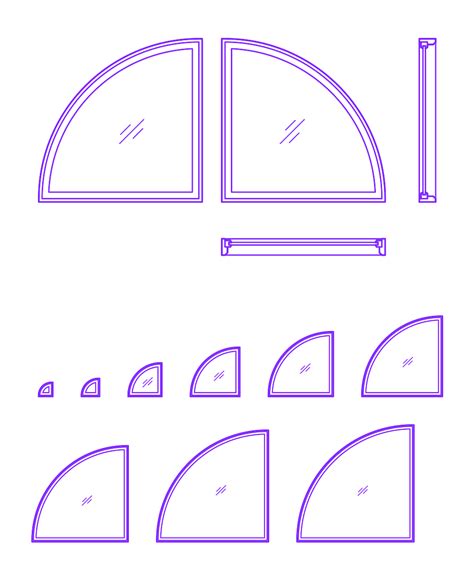 Fixed Window - Circle Dimensions & Drawings | Dimensions.com