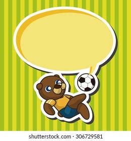 Animals Play Football Cartoon Cartoon Speech Stock Illustration ...