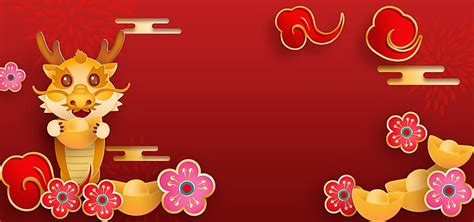 Chinese New Year Cartoon Year Of The Dragon Background Texture, Illustration Element Opera ...